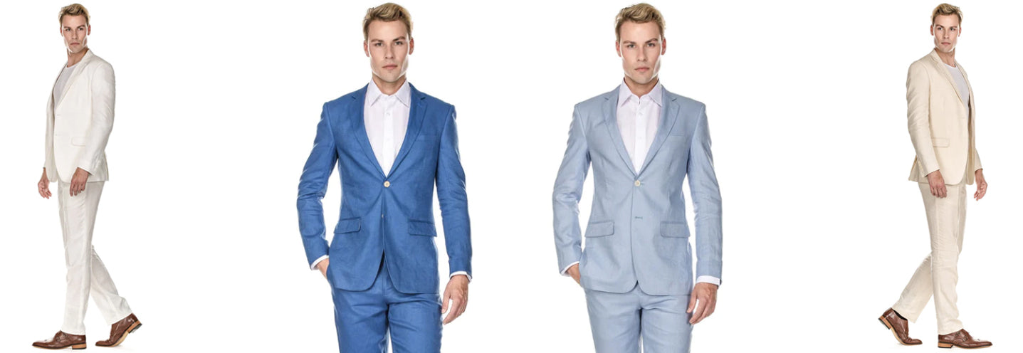 Sean John Men's Classic-fit Light Blue Pinstripe Suit Jacket for