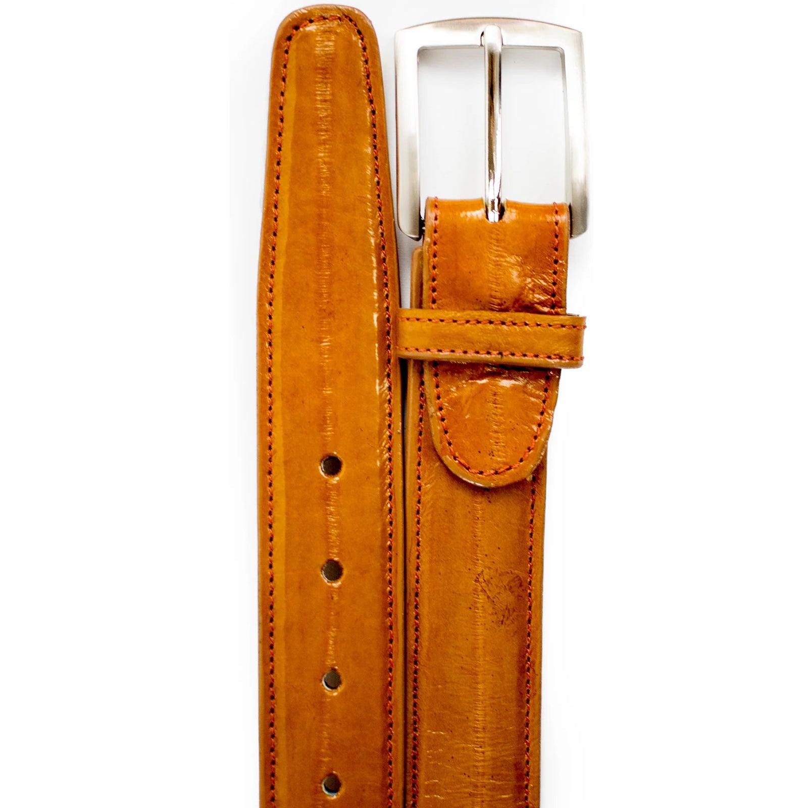 Navy Authentic Genuine Skin Italian Genuine Eel Belt- main image 1
