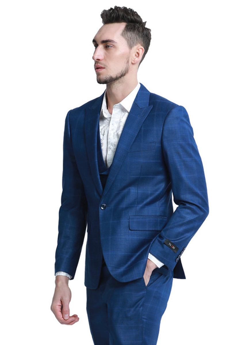 Simple Olive Green Single Breasted Slim Fit Solid Color Men's Suit Vest main image 1
