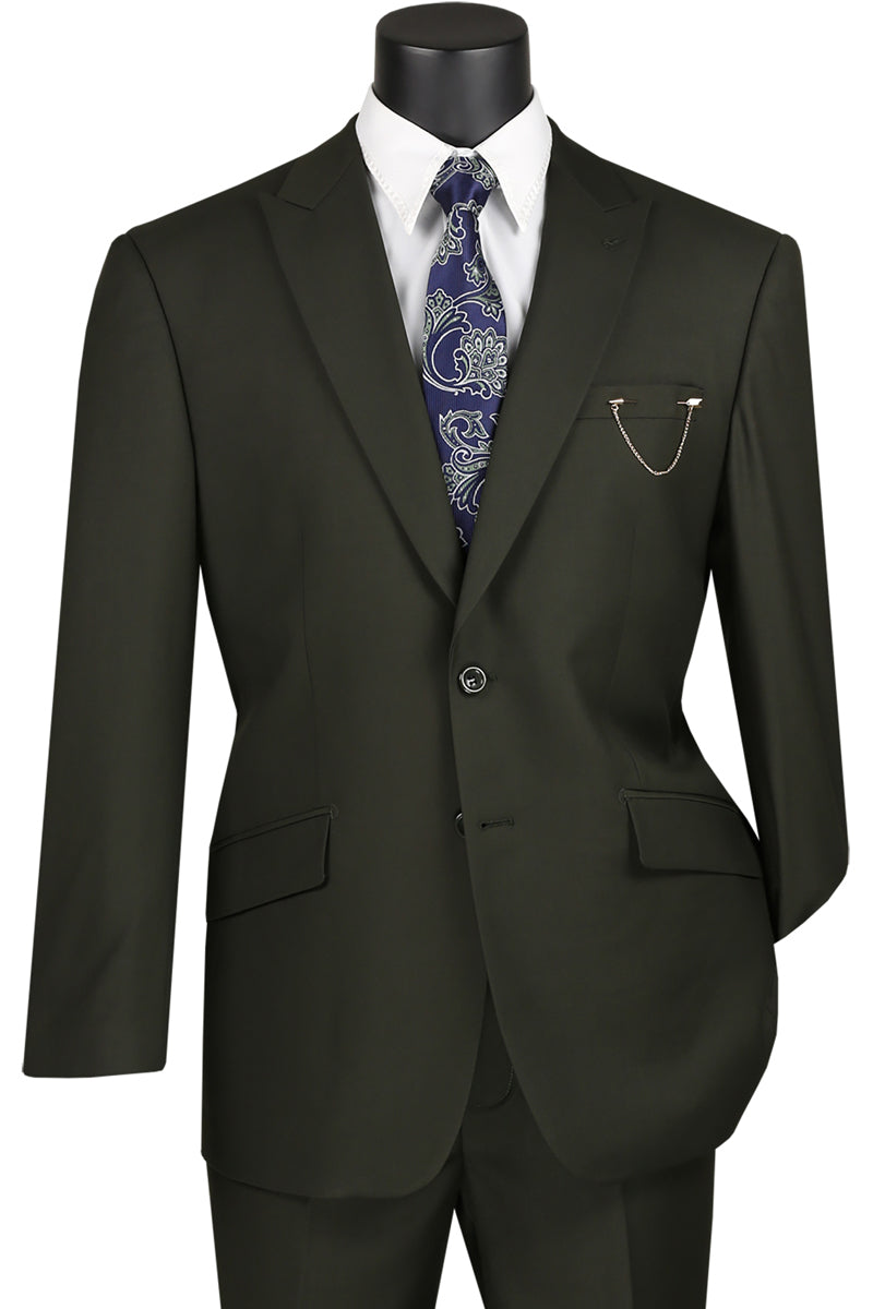 Mens 2 Button Modern Fit Vested Wool Suit in Eggplant main image 0