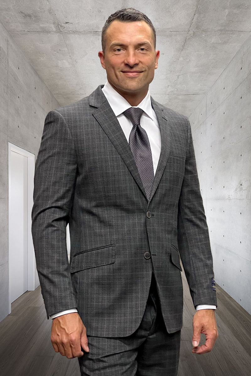 Apollo King Burgundy Poplin Suit: Modern Fit Two-Button main image 0
