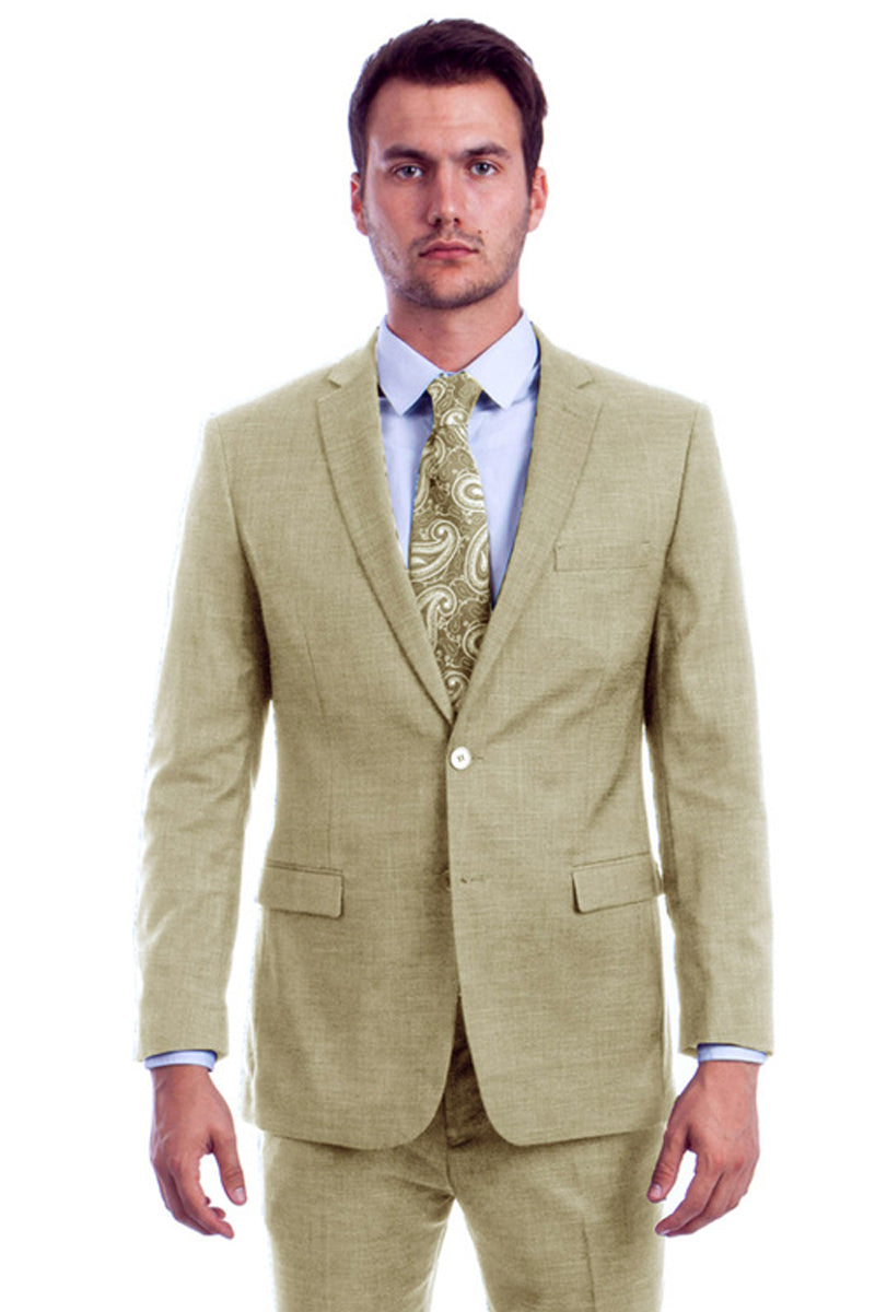 Mens Cotton Suit - Lime Summer Suit
