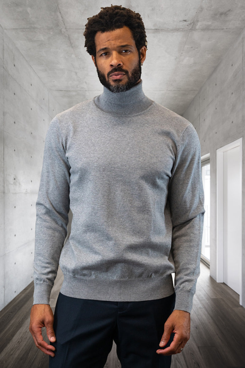 Men's Designer Wool & Cashmere Dress Sweater in Grey 2X-Large / Gray Men's Designer Wool & Cashmere Dress Sweater in Grey 2X-Large / Gray