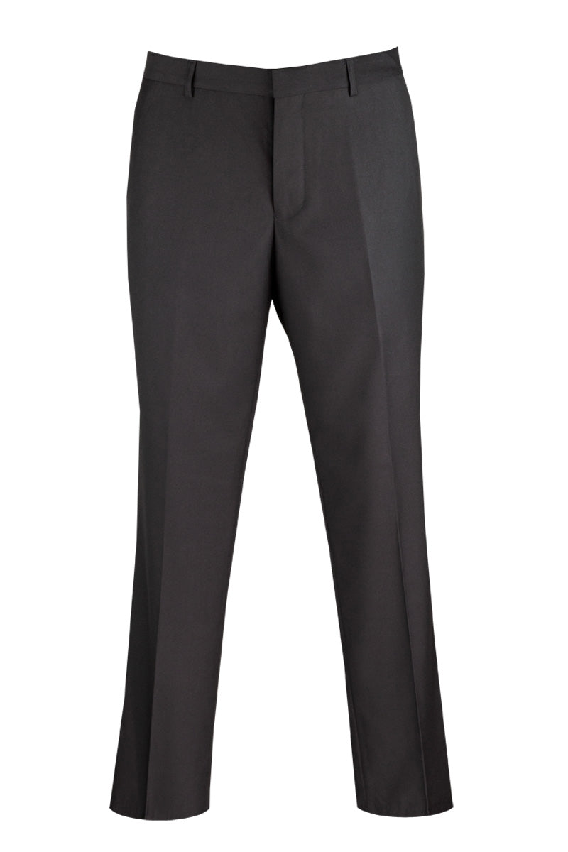 Men's Modern Fit Wool Feel Dress Pants in Black SignatureMenswear Men's Modern Fit Wool Feel Dress Pants in Black SignatureMenswear