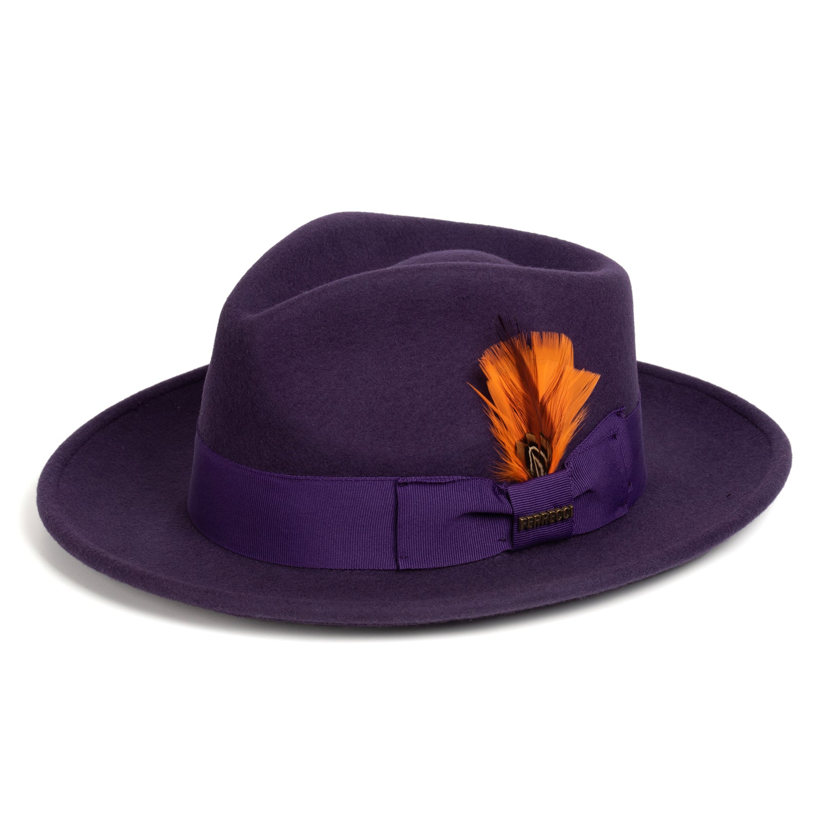 Crushable Purple 100% Australian Wool Fedora Hat Medium