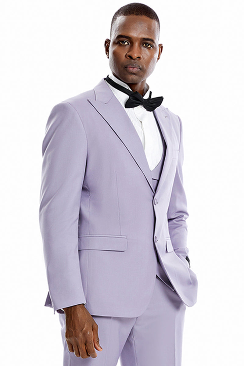 lavender tie suit