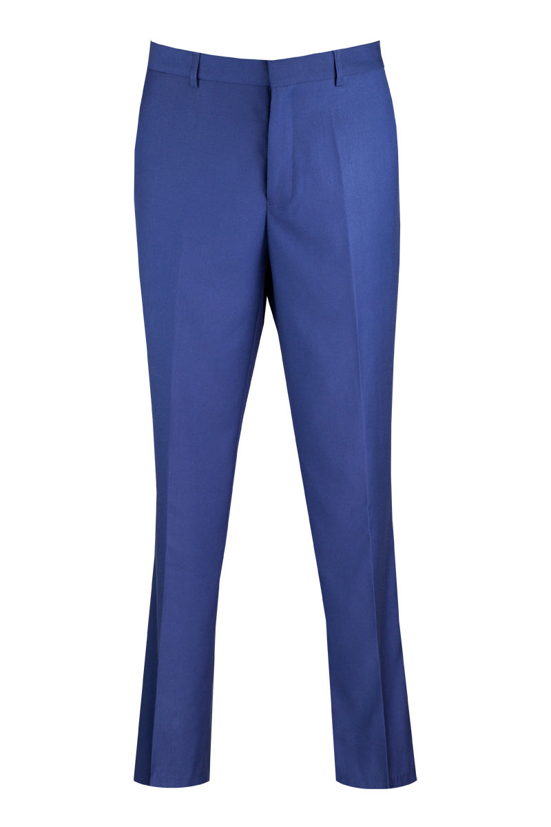 Men's Modern Fit Wool Feel Dress Pants in Blue SignatureMenswear Men's Modern Fit Wool Feel Dress Pants in Blue SignatureMenswear