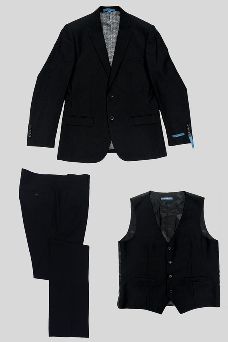 Men's Slim Fit 2 Button  Vested Suit Brown main image 0