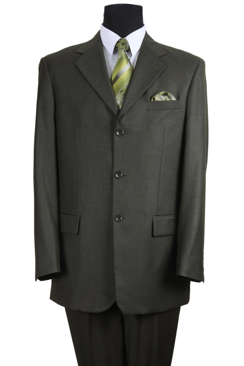 Extra Slim Fit Suit Mens Olive Green Glen Plaid Suit Extra Slim Fitted Pants main image 1