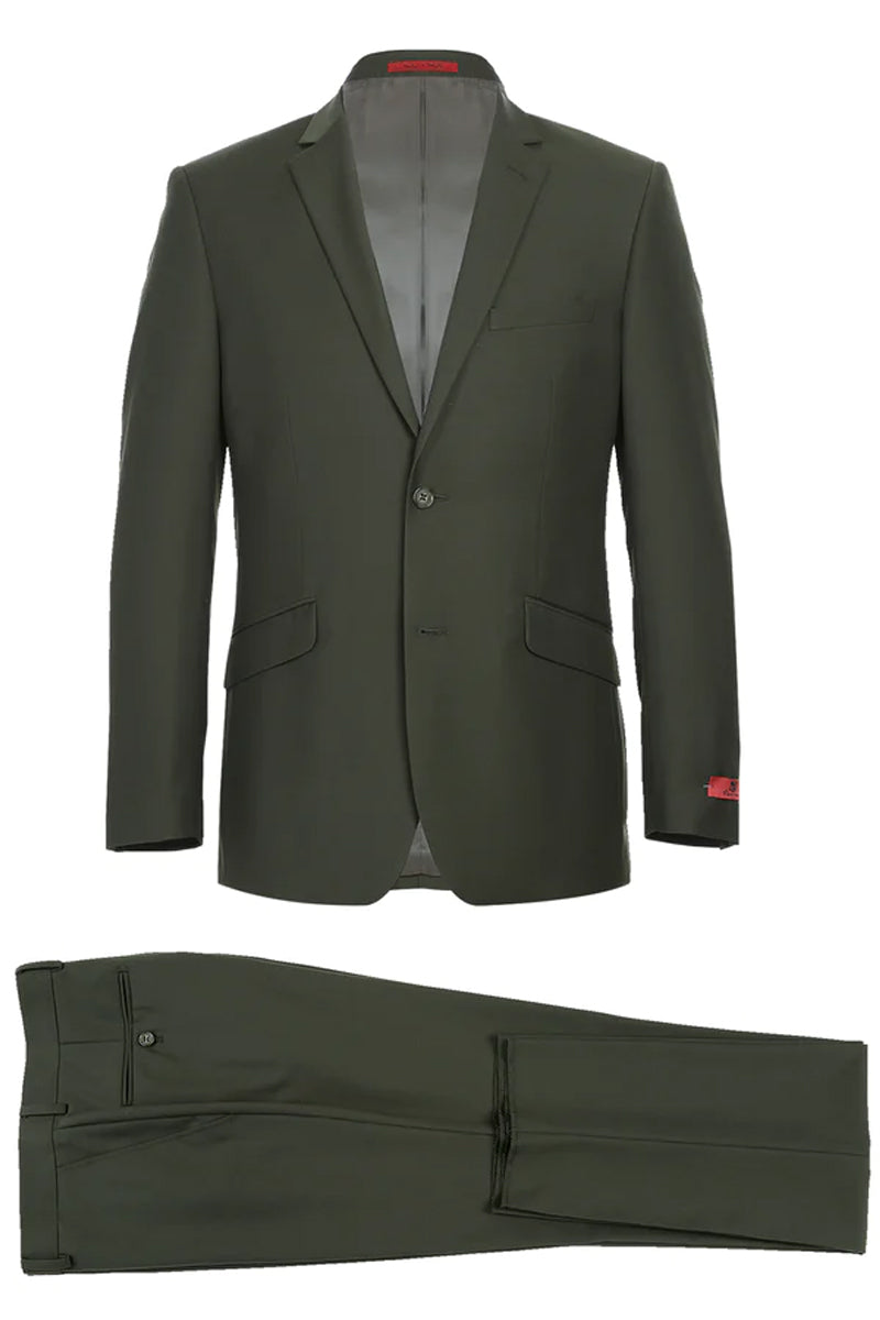 Men's Vitali  Authentic 2 Button Cream Slim Fit Suit