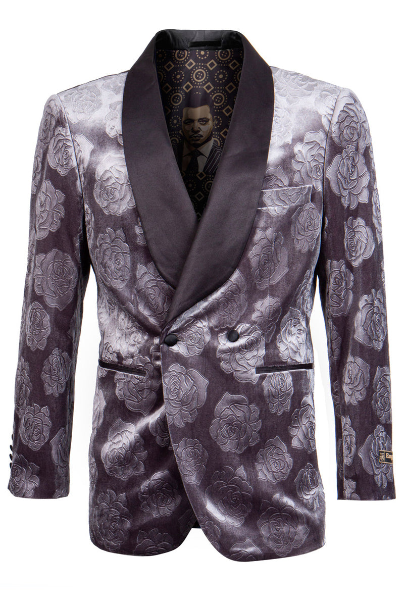 Grey sale smoking jacket