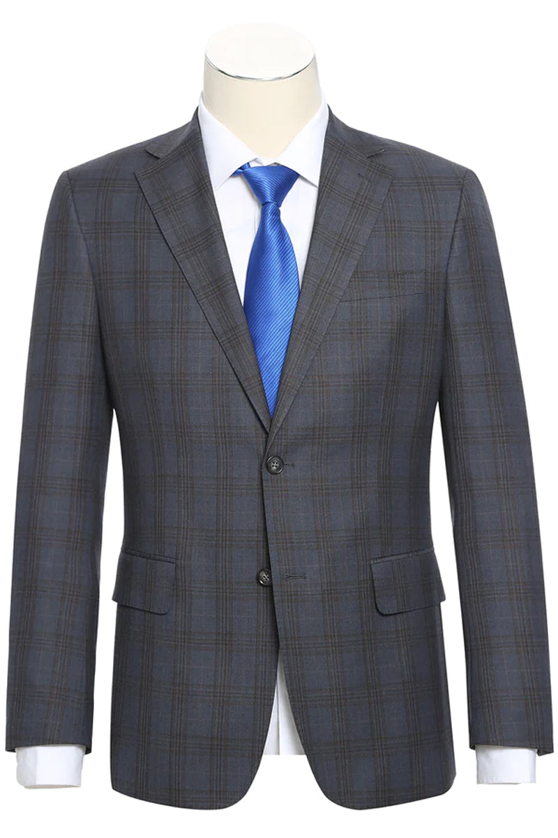 Leisure 2 Pieces Slim Fit Men's Suits Solid Color Lapel Man Suit