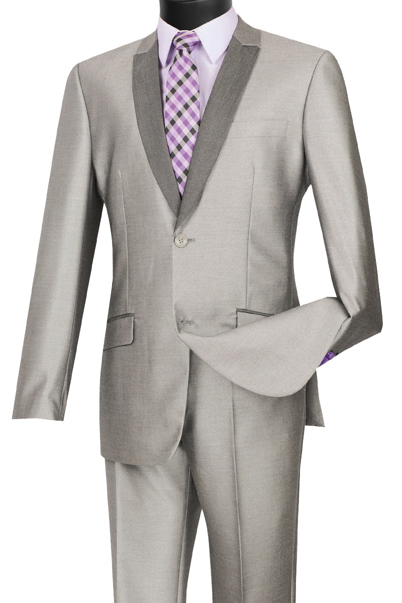 All White Mens Tuxedo -  Wedding Suit - Mens 2 Button Slim Fit Notch Tuxedo In White White Prom Tuxedos