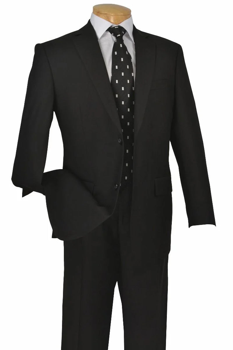 Mens Classic Fit 2 Button Poplin Tuxedo in Black main image 0