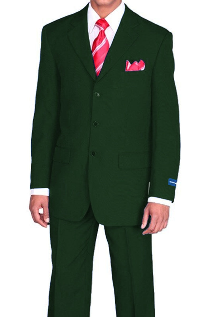 Brown Pinstripe Suit - Wool Suit - Three Button Suit - Mens 3 Button Suit Pleated Pants - 100% Percent Wool Fabric Suit - Worsted Wool Business Suit main image 1