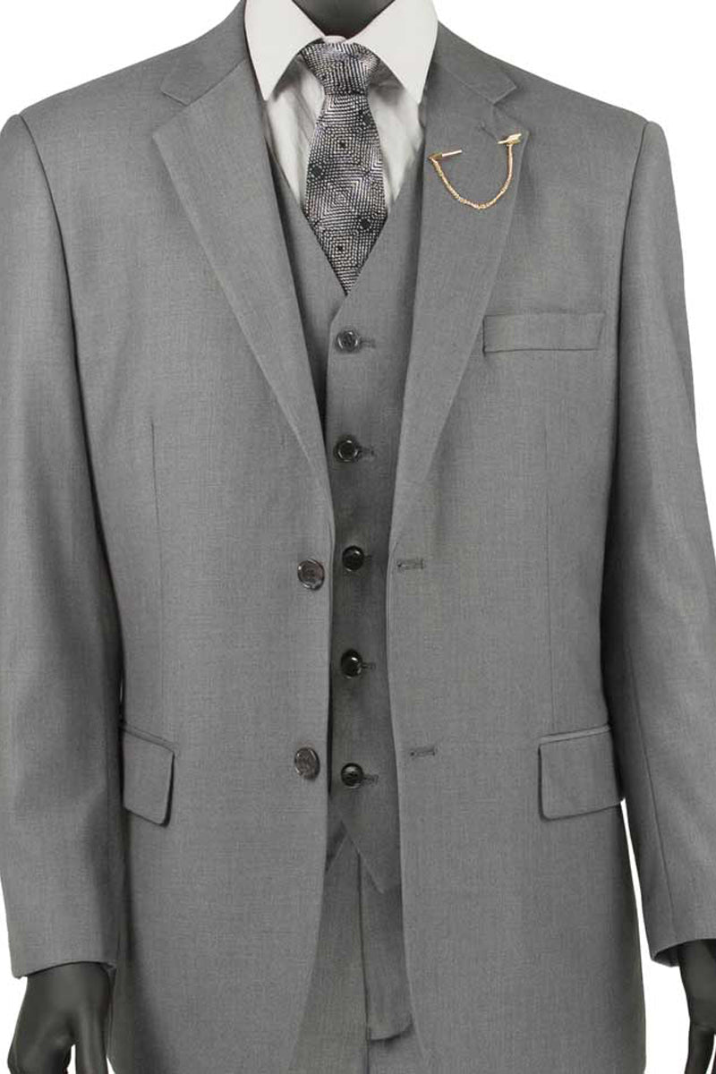 Men's Black  Two Button Vested Suit main image 0