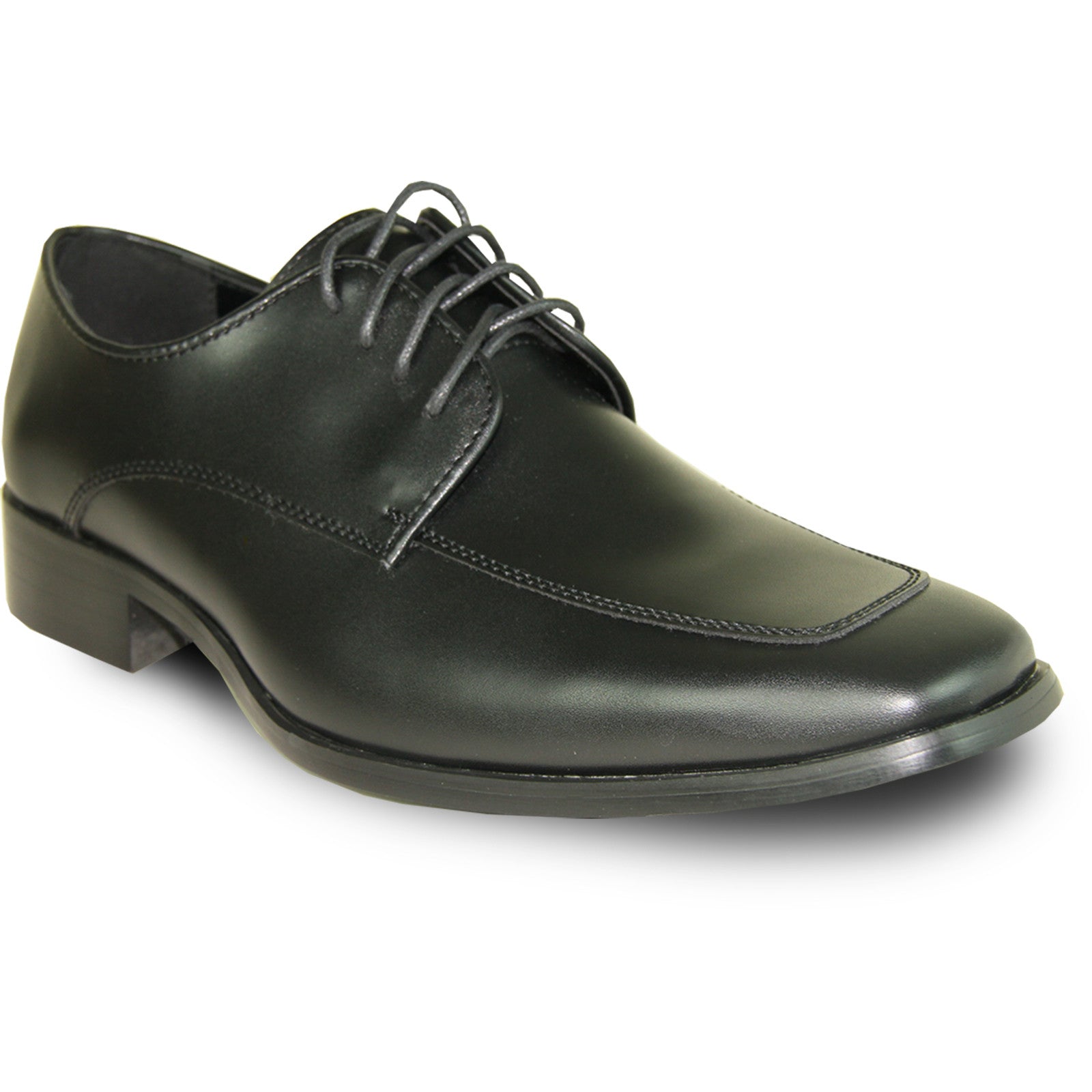 Mens Classic Moc Toe Tuxedo Prom Shoe in Black, 13W / Black