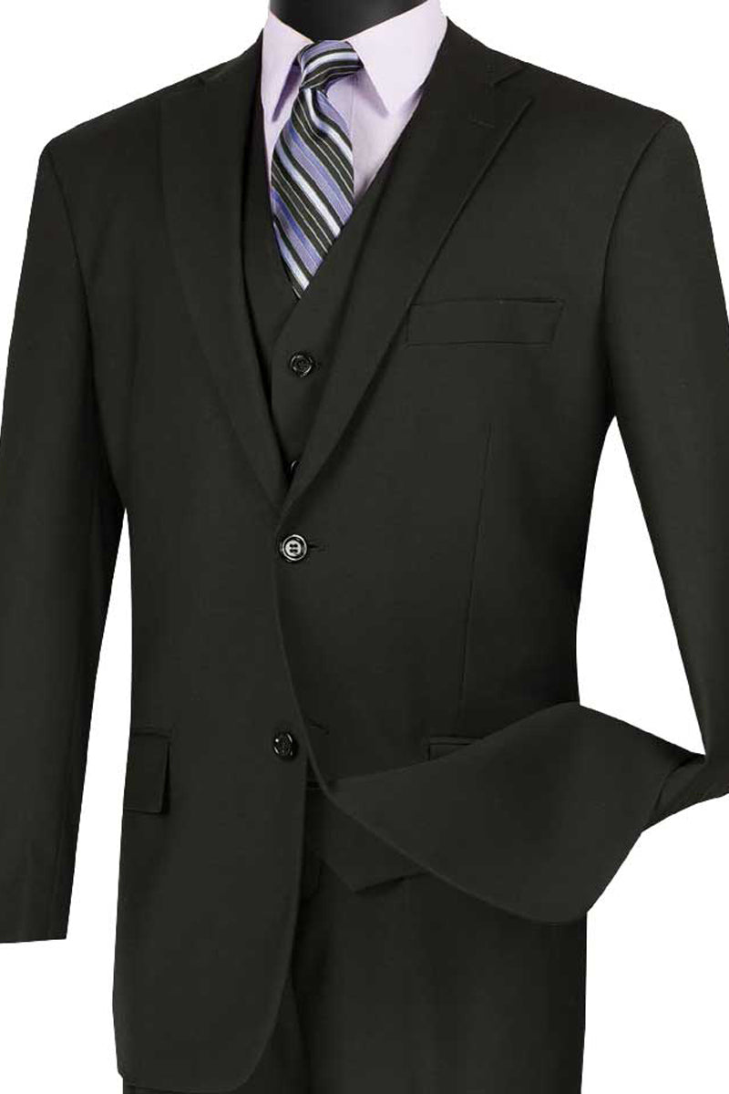Mens Classic Fit 2 Button Vested Suit in White main image 1