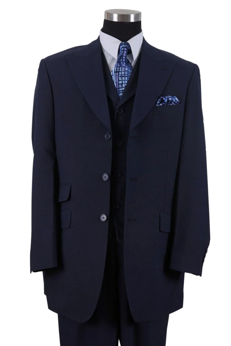 Mens Three Button Classic Fit Vested Suit in White main image 1