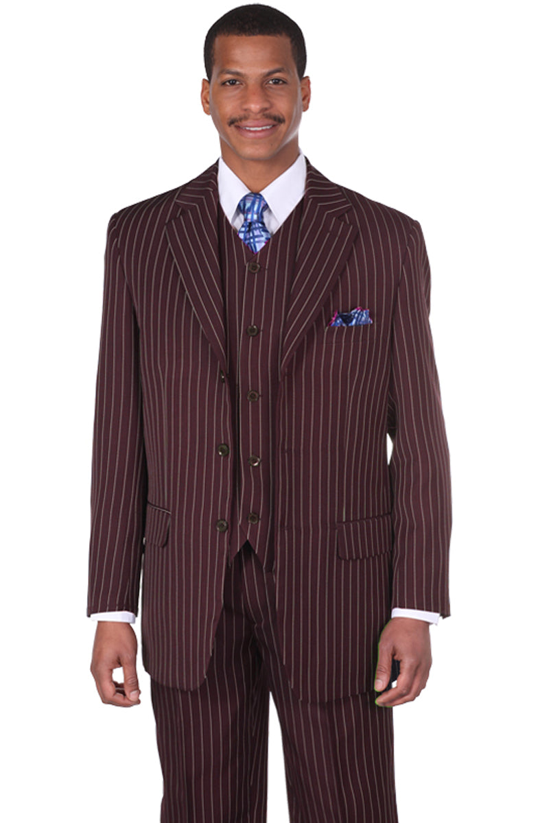 Truffle Striped Satin Tuxedo Vest Truffle Striped Satin Tuxedo Vest