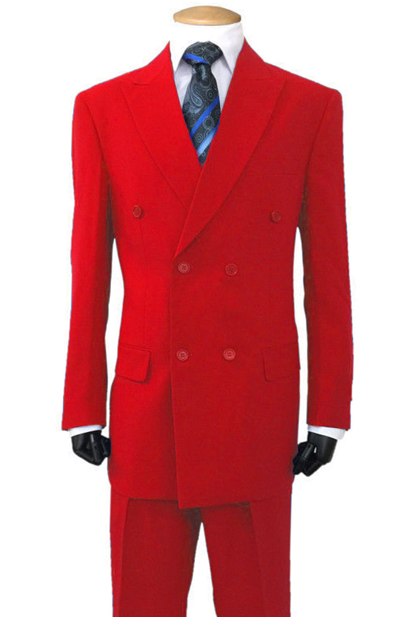 Mens Modern Fit Two Button Poplin Suit in Red main image 0