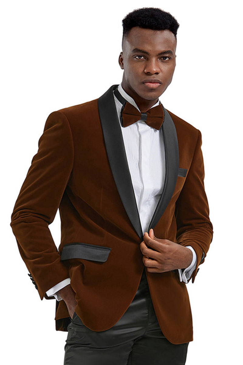 Statement Men's Sapphire Velvet Shawl Lapel Tuxedo with Velvet Vest main image 0