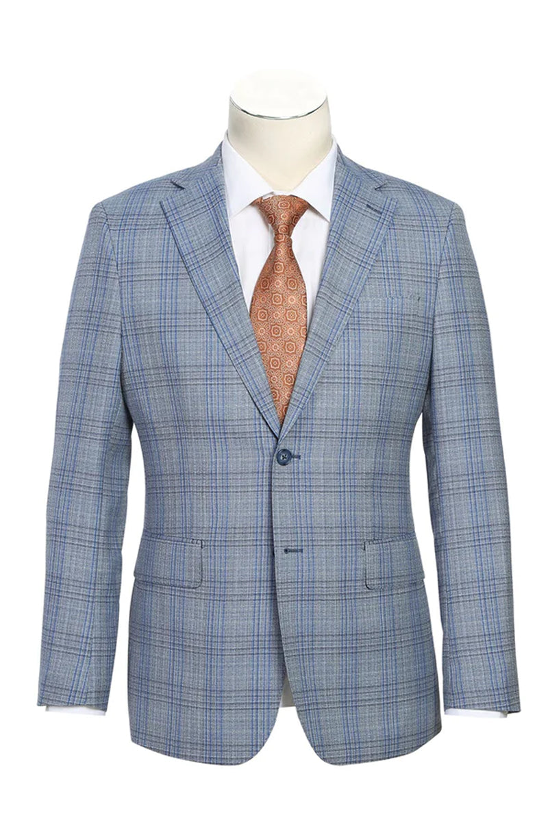 Mens 2 Button Wool Feel Slim Fit Suit in Light Beige main image 0