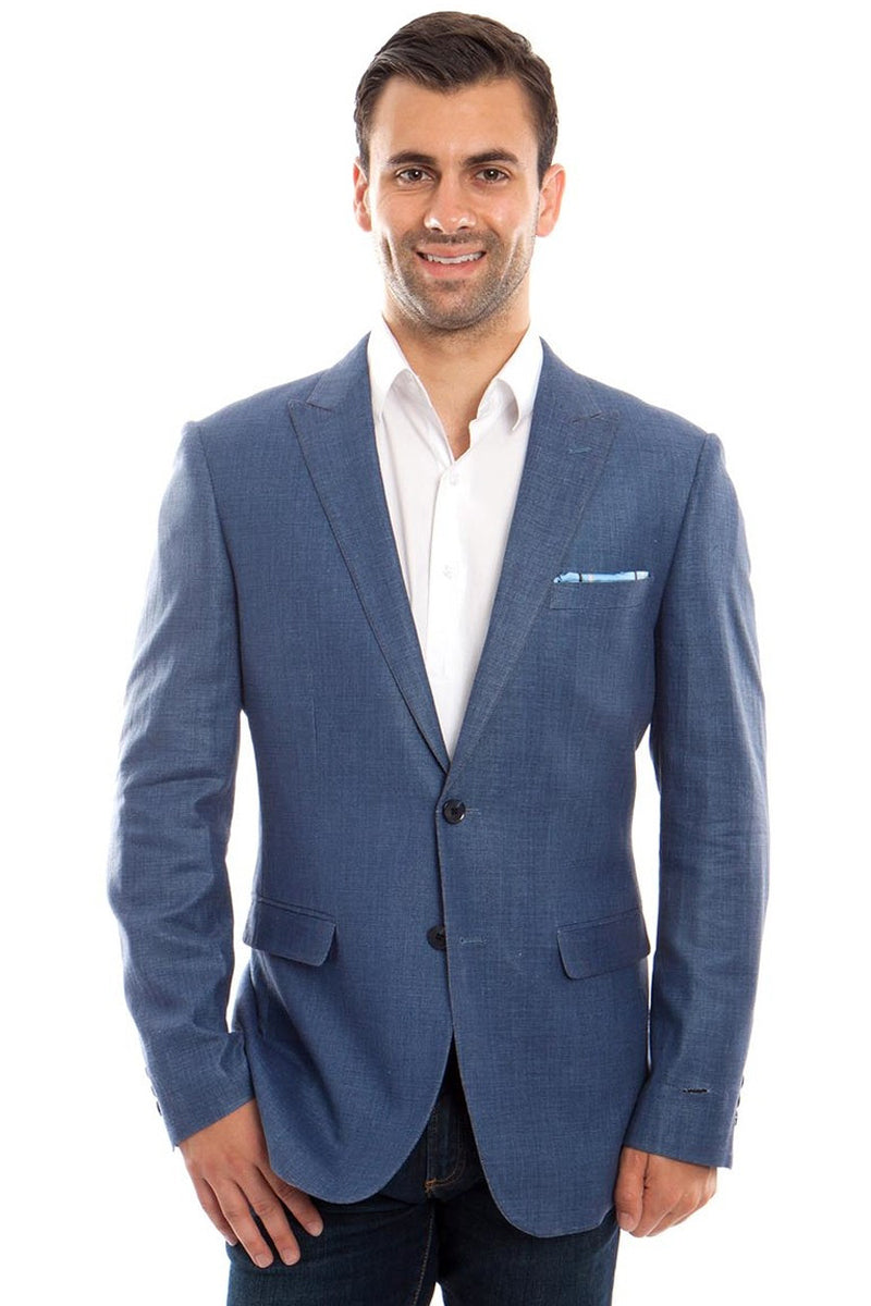 Men's One Button Aqua  Blazer