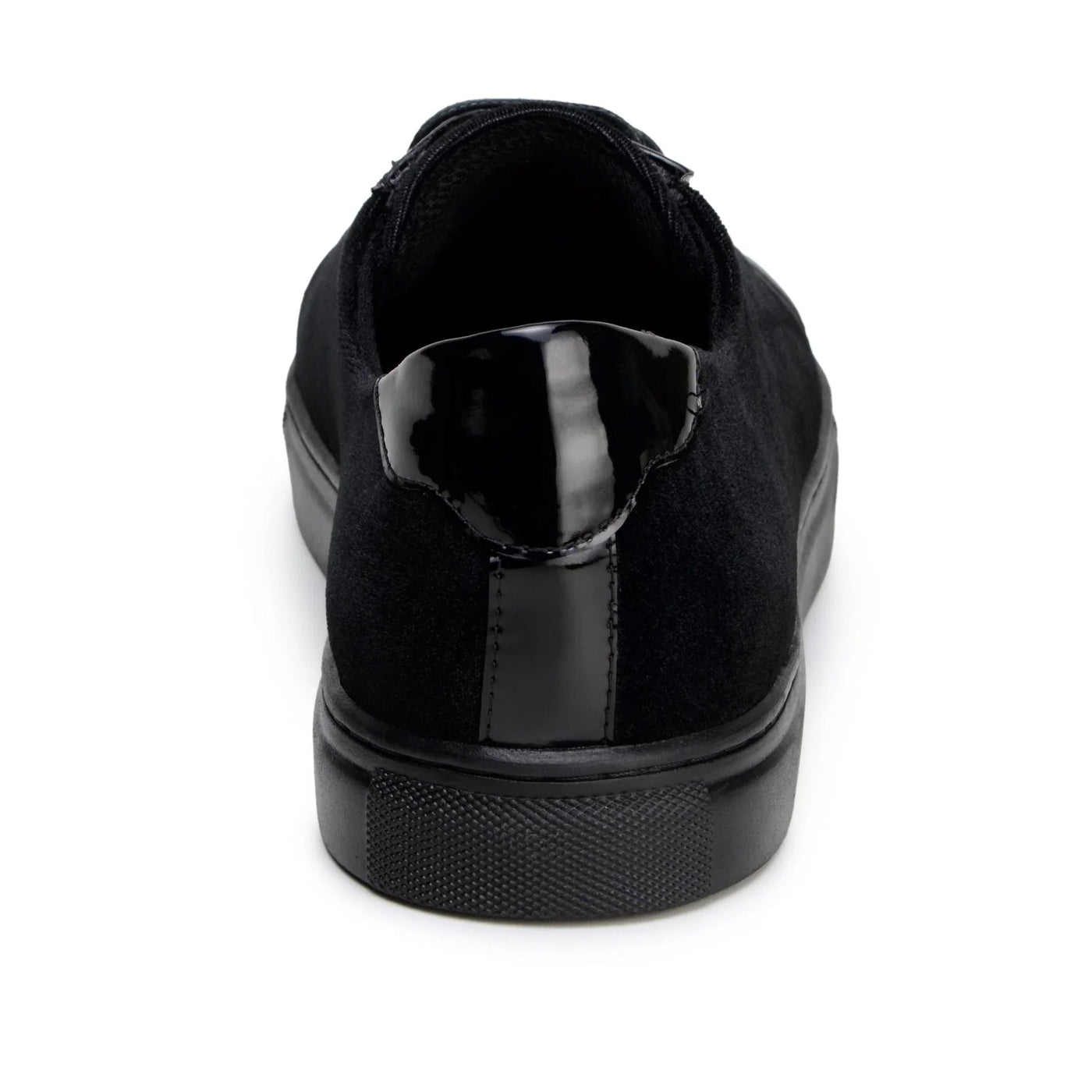 Men's Belvedere Teo Velvet & Patent Leather Dress Sneaker in Black