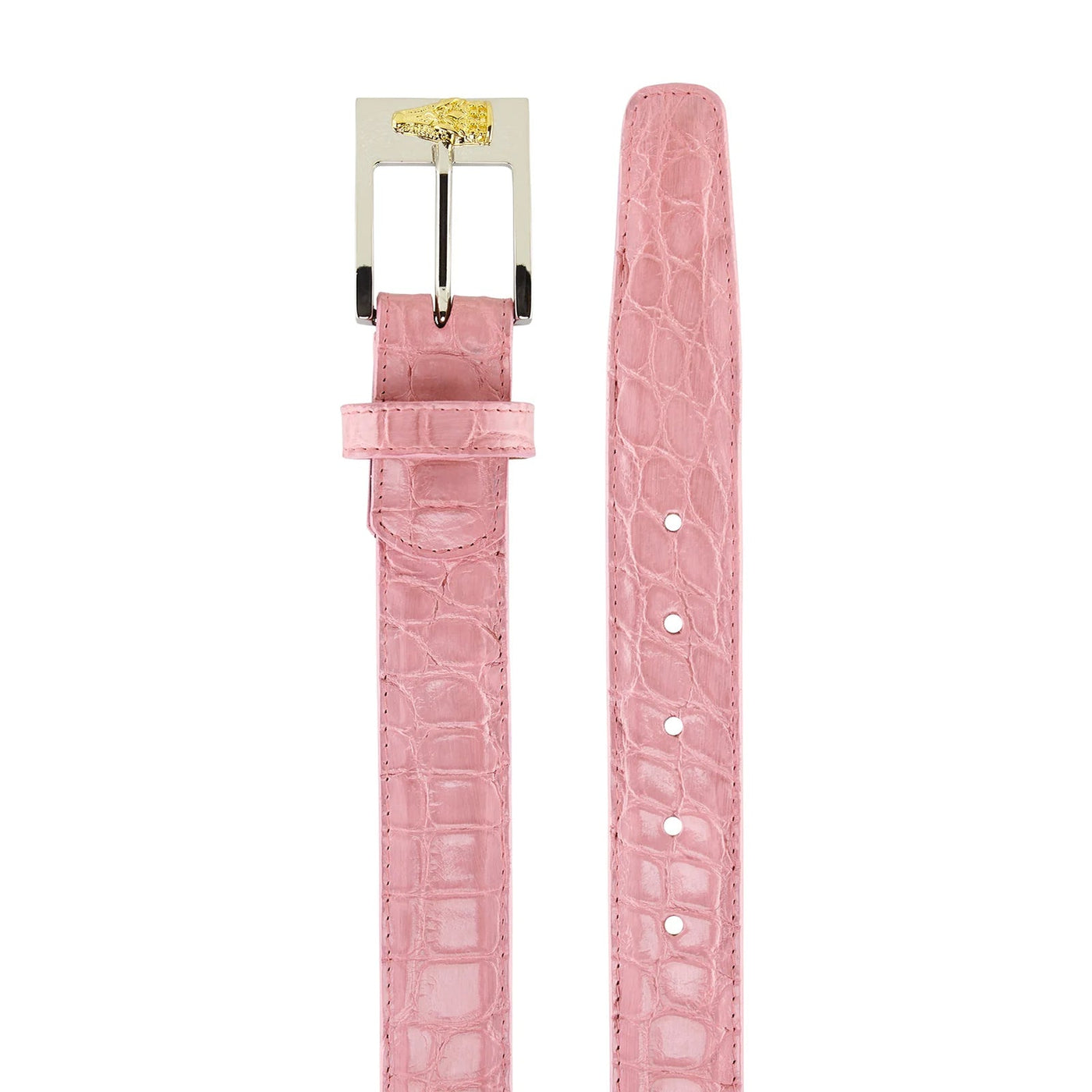 Men's Belvedere Alligator Belt Alligator Dress Belt in Pink