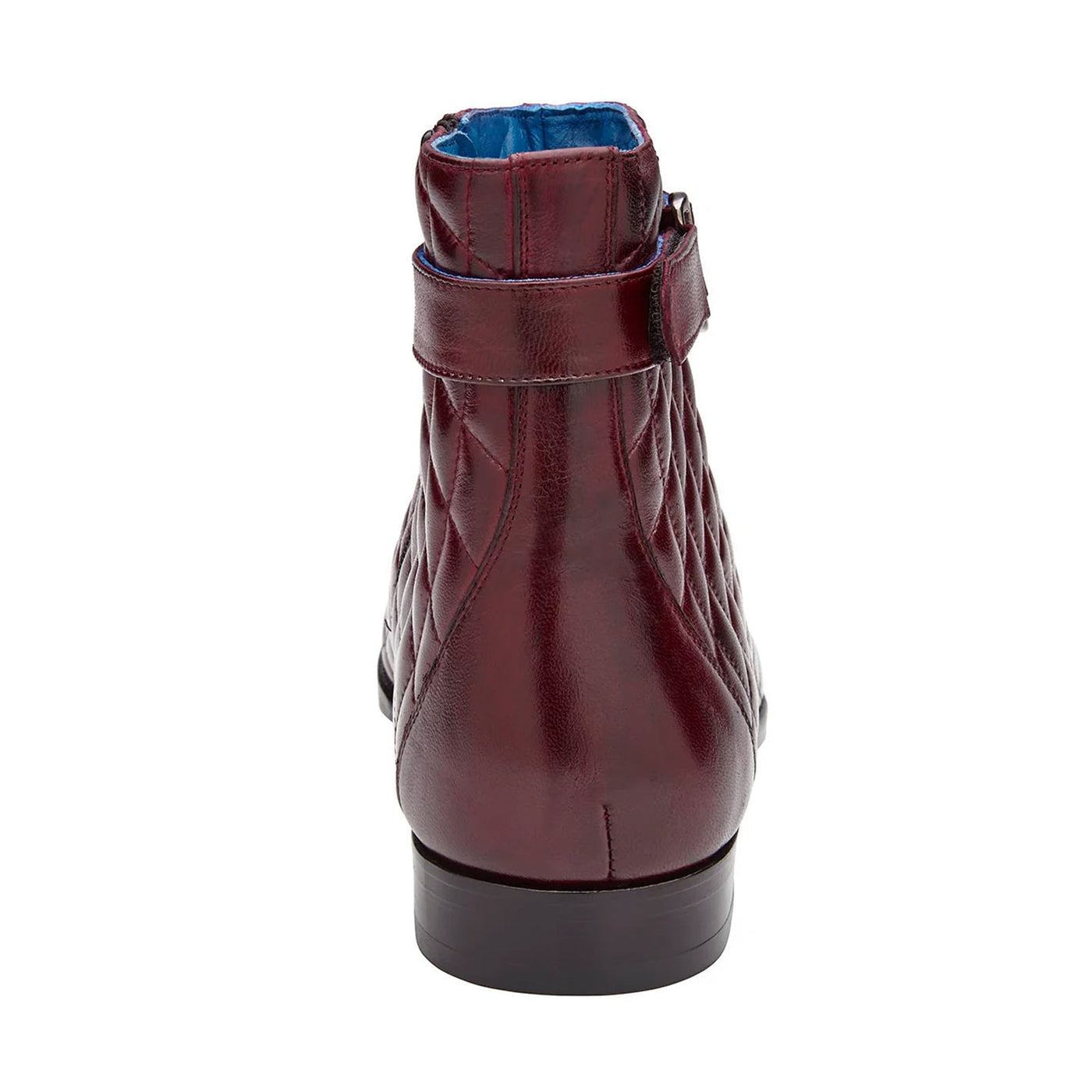 Men's Belvedere Libero Quilted Leather & Ostrich Leg Cap Toe Chelsea Boot in Burgundy