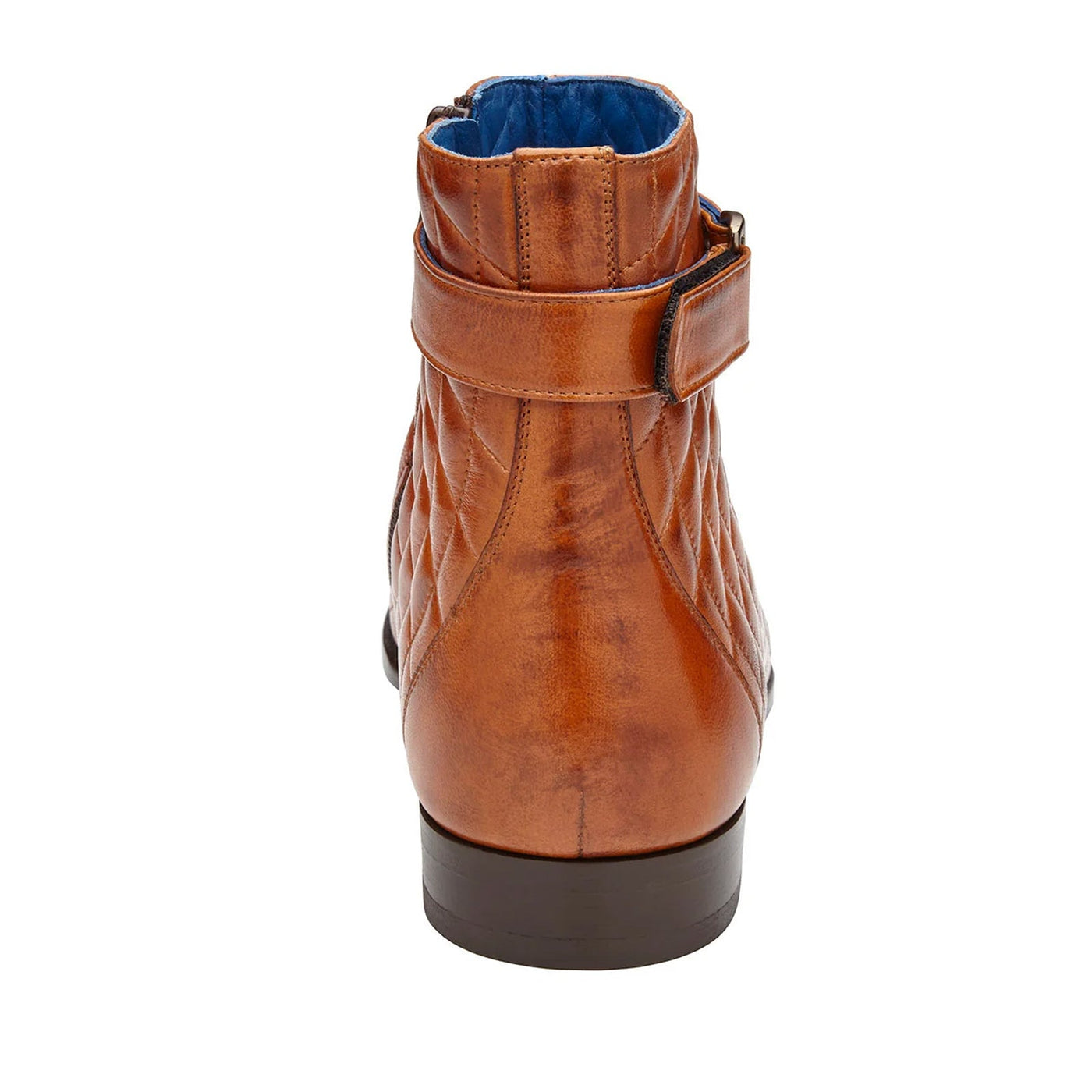 Men's Belvedere Libero Quilted Leather & Ostrich Leg Cap Toe Chelsea Boot in Almond