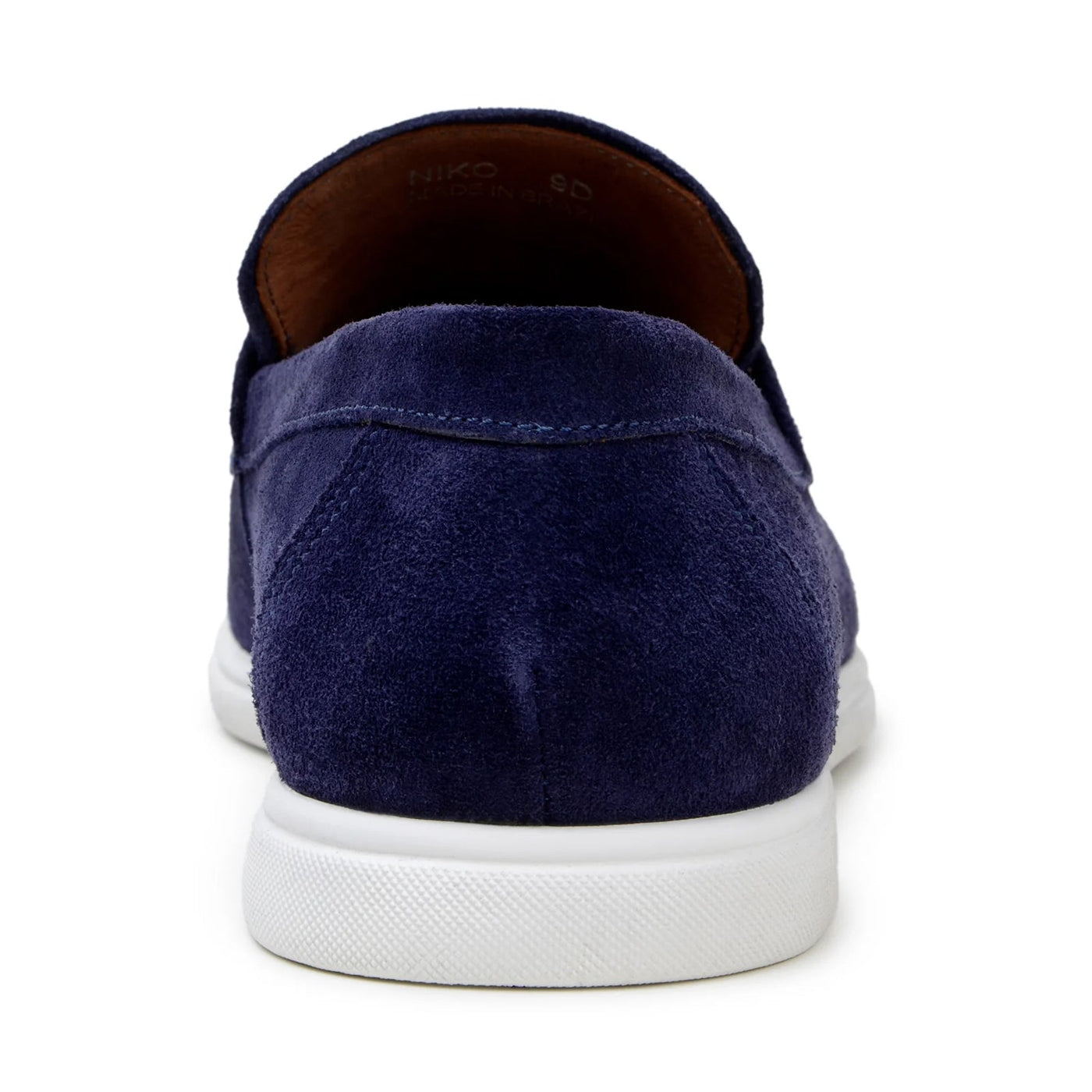 Men's Belvedere Niko Italian Suede Casual Slip on Penny Loafer in Navy