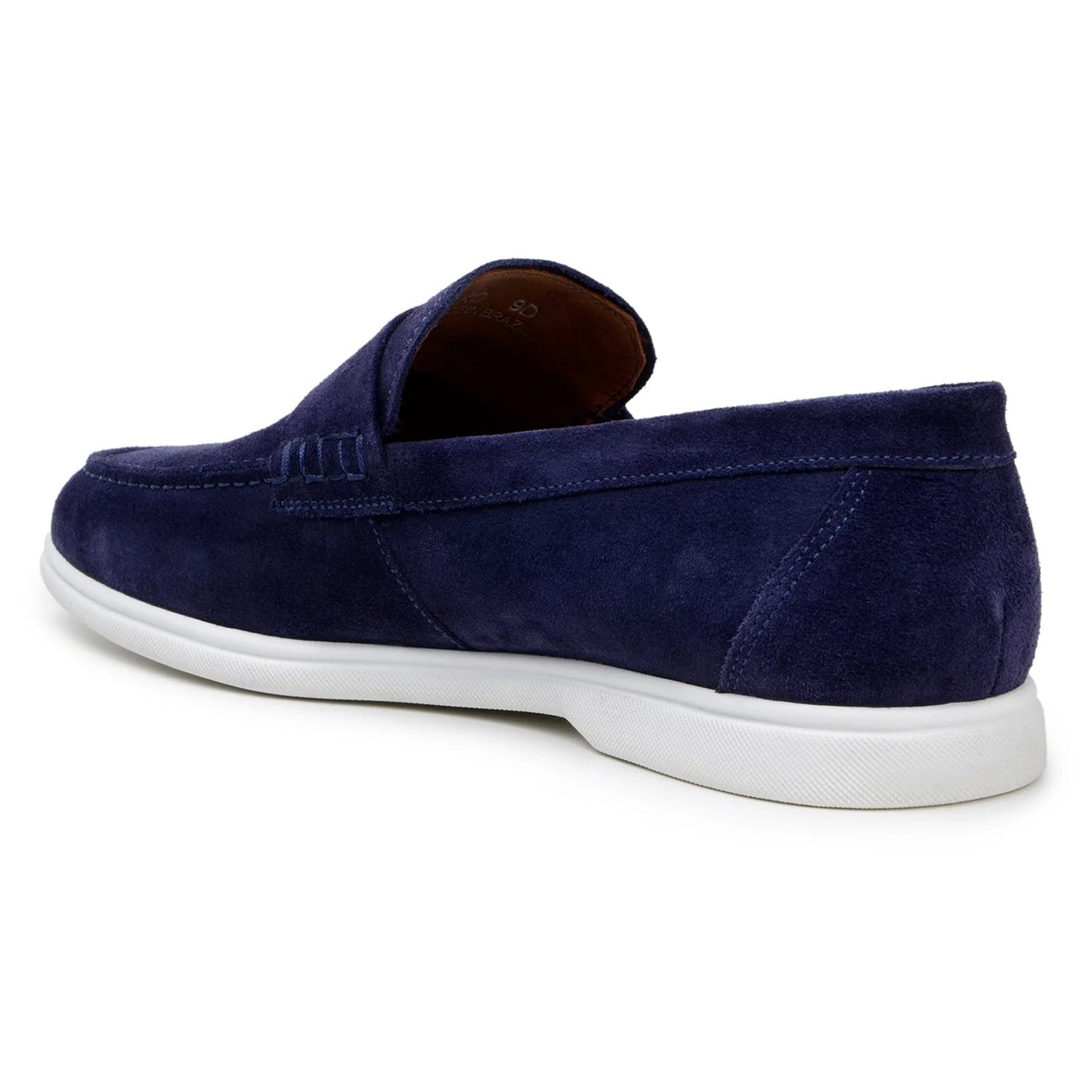 Men's Belvedere Niko Italian Suede Casual Slip on Penny Loafer in Navy