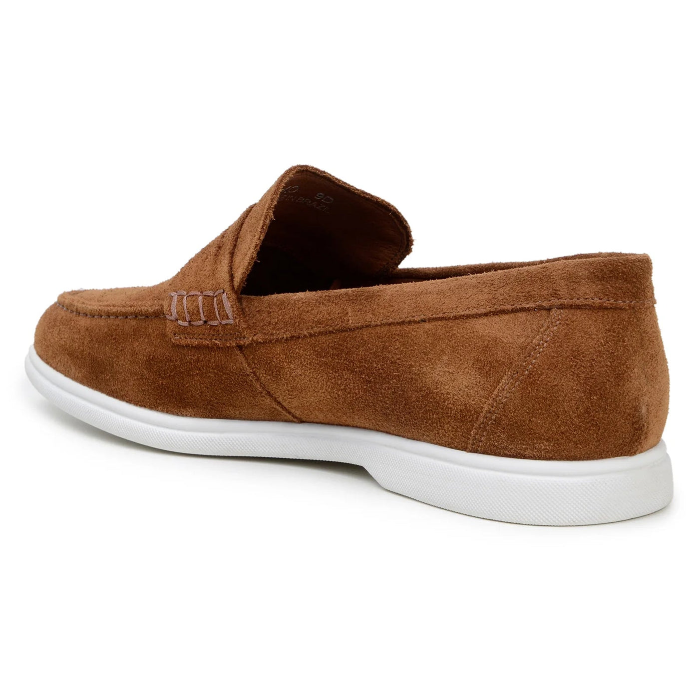 Men's Belvedere Niko Italian Suede Casual Slip on Penny Loafer in Bourbon