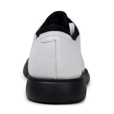 Men's Belvedere Maxim Patent Leather Tuxedo Dress Sneaker in White