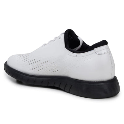 Men's Belvedere Maxim Patent Leather Tuxedo Dress Sneaker in White