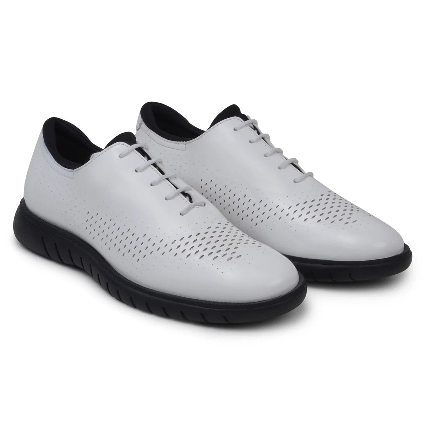 Men's Belvedere Maxim Patent Leather Tuxedo Dress Sneaker in White