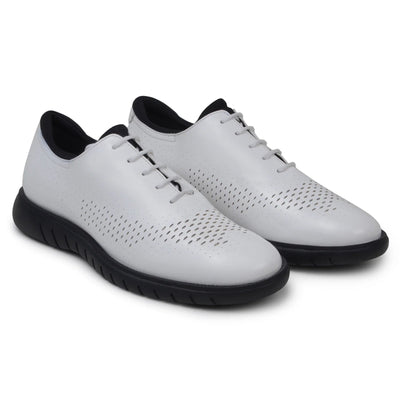 Men's Belvedere Maxim Patent Leather Tuxedo Dress Sneaker in White