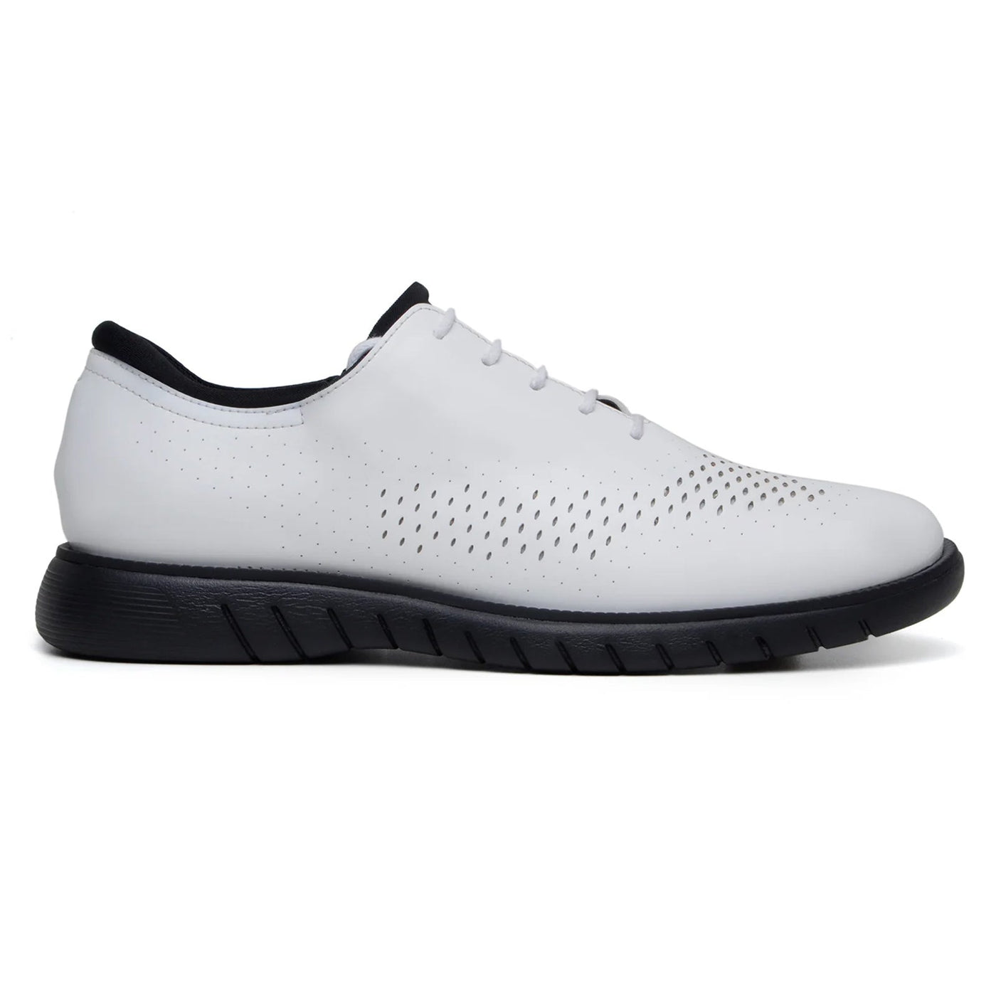 Men's Belvedere Maxim Patent Leather Tuxedo Dress Sneaker in White