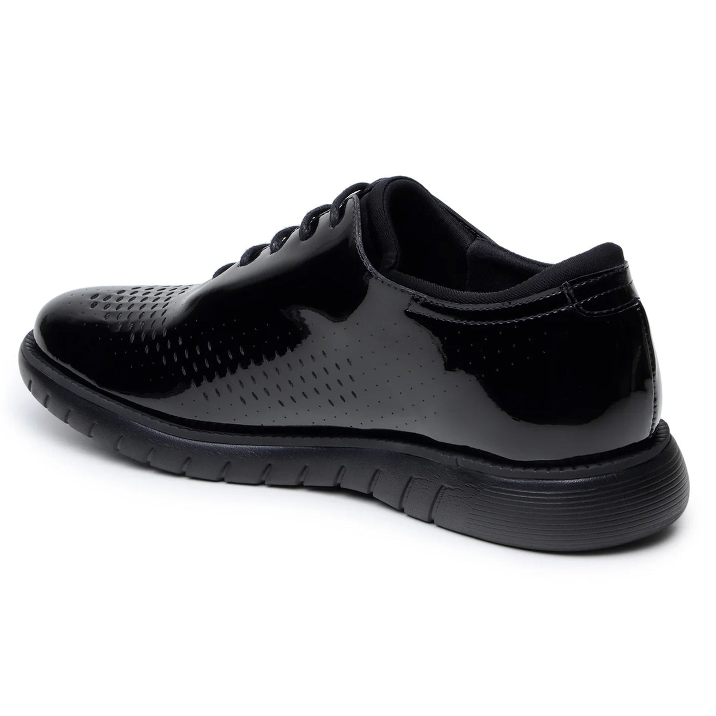 Men's Belvedere Maxim Patent Leather Tuxedo Dress Sneaker in Black