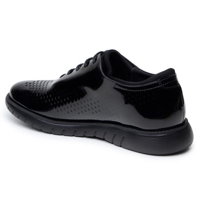 Men's Belvedere Maxim Patent Leather Tuxedo Dress Sneaker in Black
