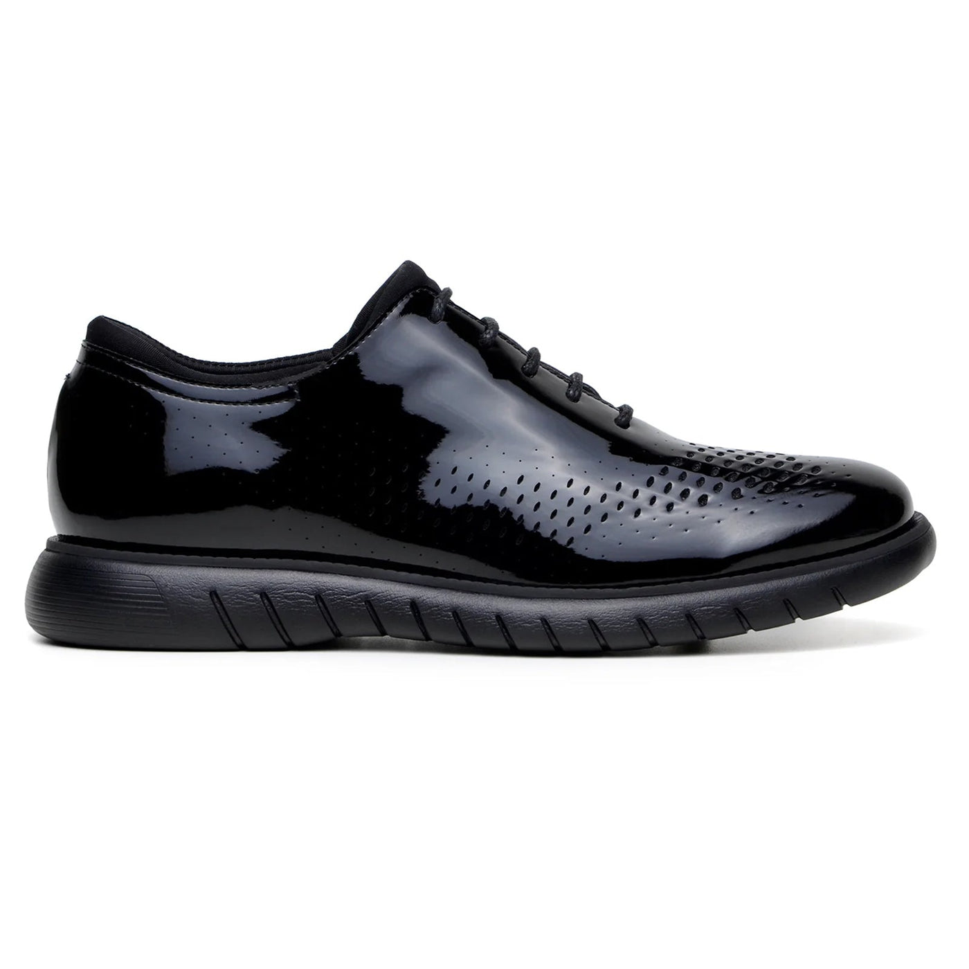 Men's Belvedere Maxim Patent Leather Tuxedo Dress Sneaker in Black
