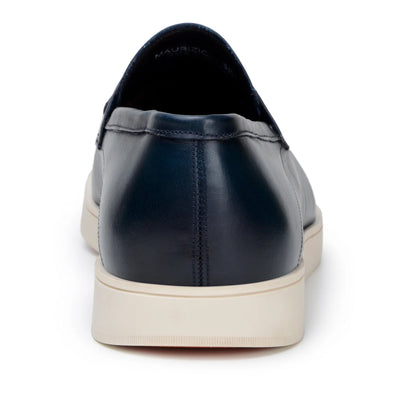 Men's Belvedere Maurizio Nappa Leather Casual Penny Loafer in Navy