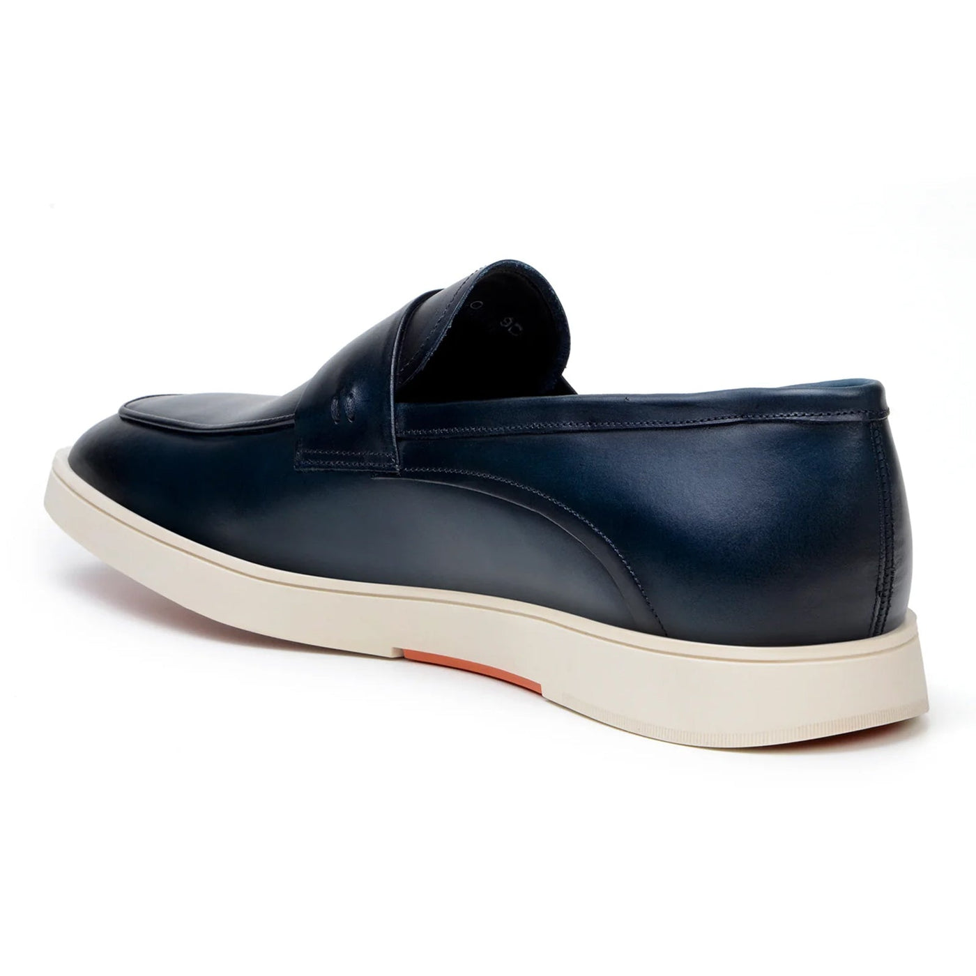 Men's Belvedere Maurizio Nappa Leather Casual Penny Loafer in Navy