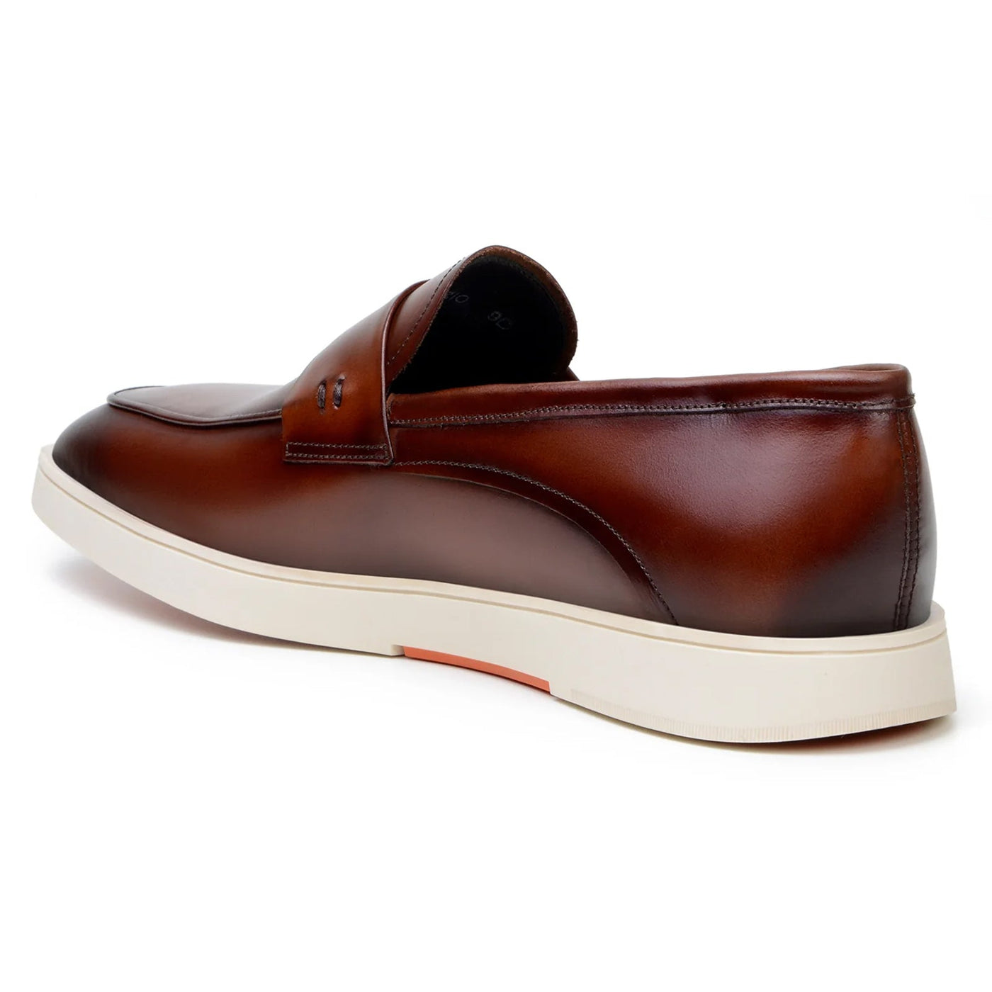 Men's Belvedere Maurizio Nappa Leather Casual Penny Loafer in Cognac