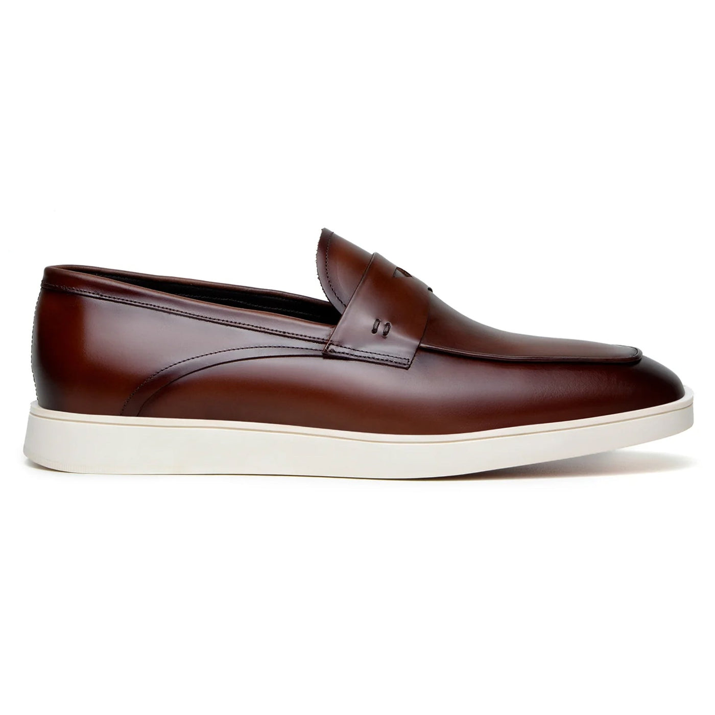 Men's Belvedere Maurizio Nappa Leather Casual Penny Loafer in Cognac