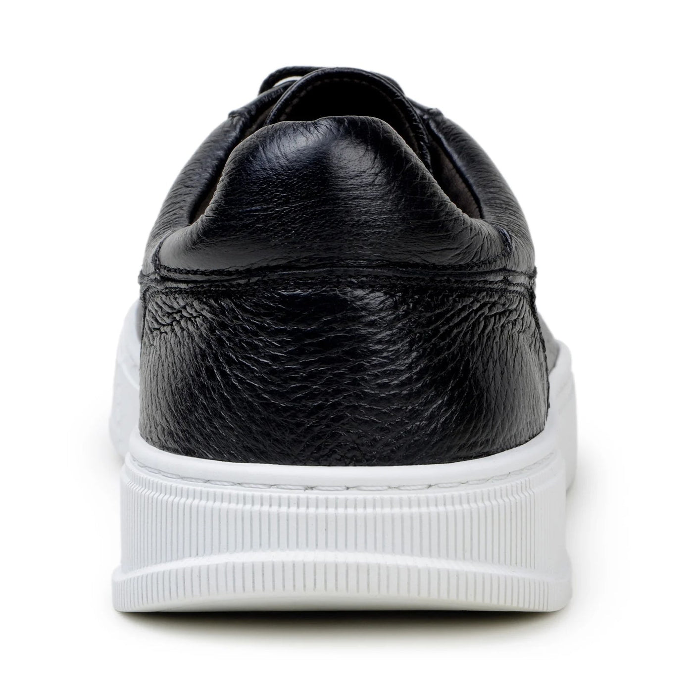 Men's Belvedere Matteo Deerskin Leather Dress Tennis Shoe in Black