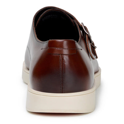Men's Belvedere Marcio Nappa Leather Double Monkstrap Casual Dress Shoe in Cognac