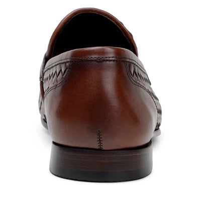 Men's Belvedere Luca Italian Calf Leather Slip on Penny Loafer in Tan